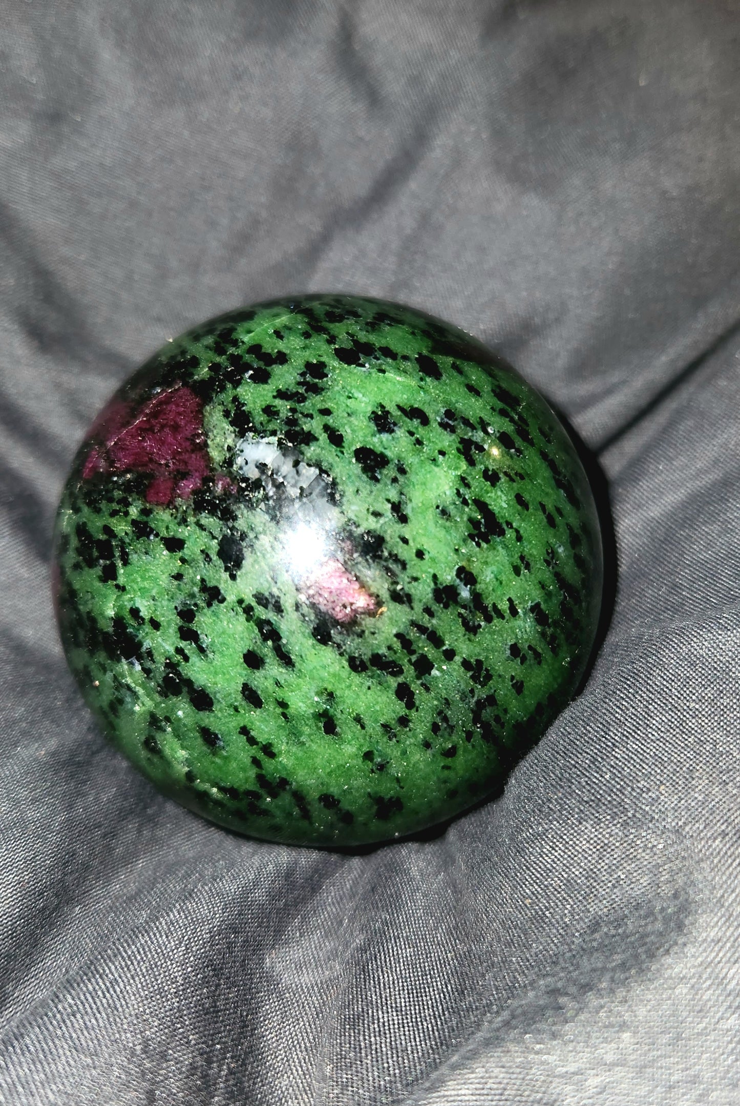 ✨️⭐️Ruby in fuchsite sphere✨️⭐️