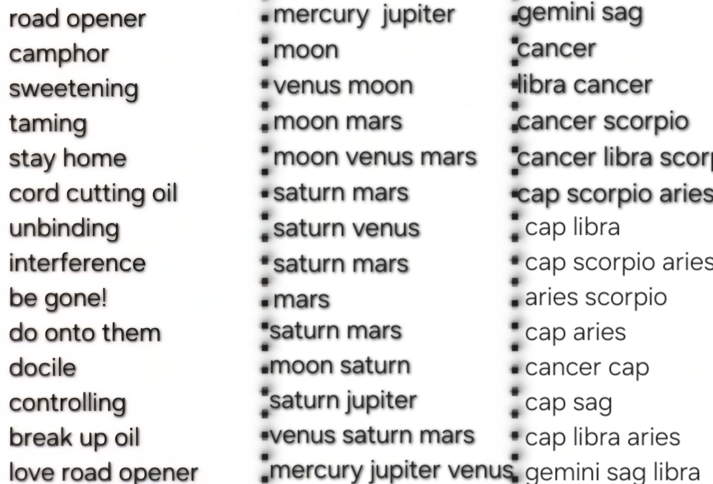 ⋆.˚✮All Spell Oils⋆.˚✮