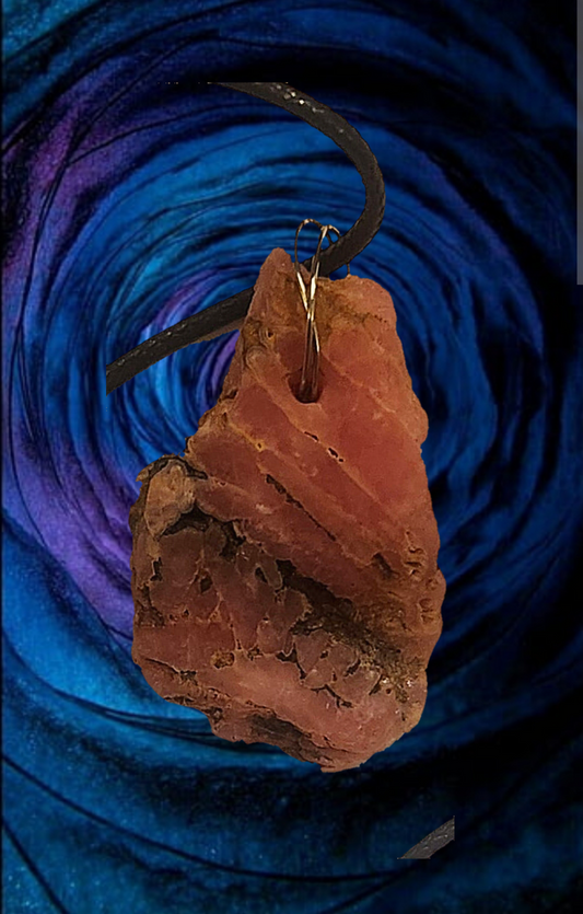 𖦹❤️𖦹 Rhodochrosite hand carved necklace  𖦹❤️𖦹