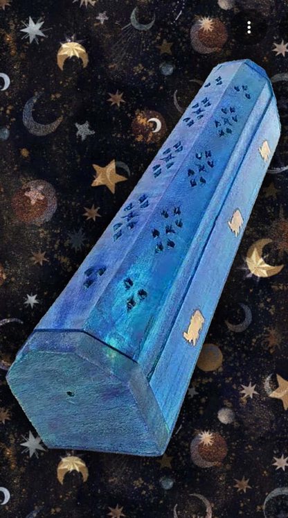 🌚⭐️Teal Celestial Incense with Catcher 🌚⭐️