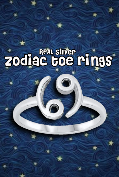 ✨️⭐️ authentic silver zodiac toe rings ✨️⭐️