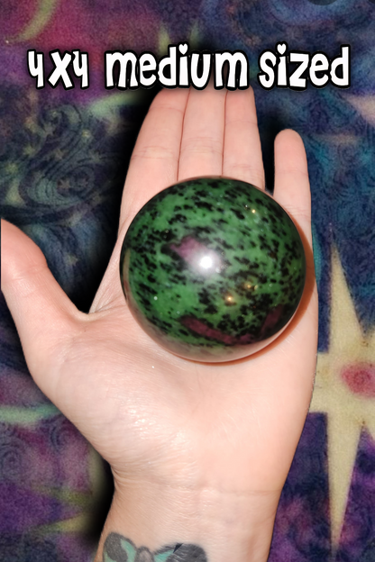 ✨️⭐️Ruby in fuchsite sphere✨️⭐️