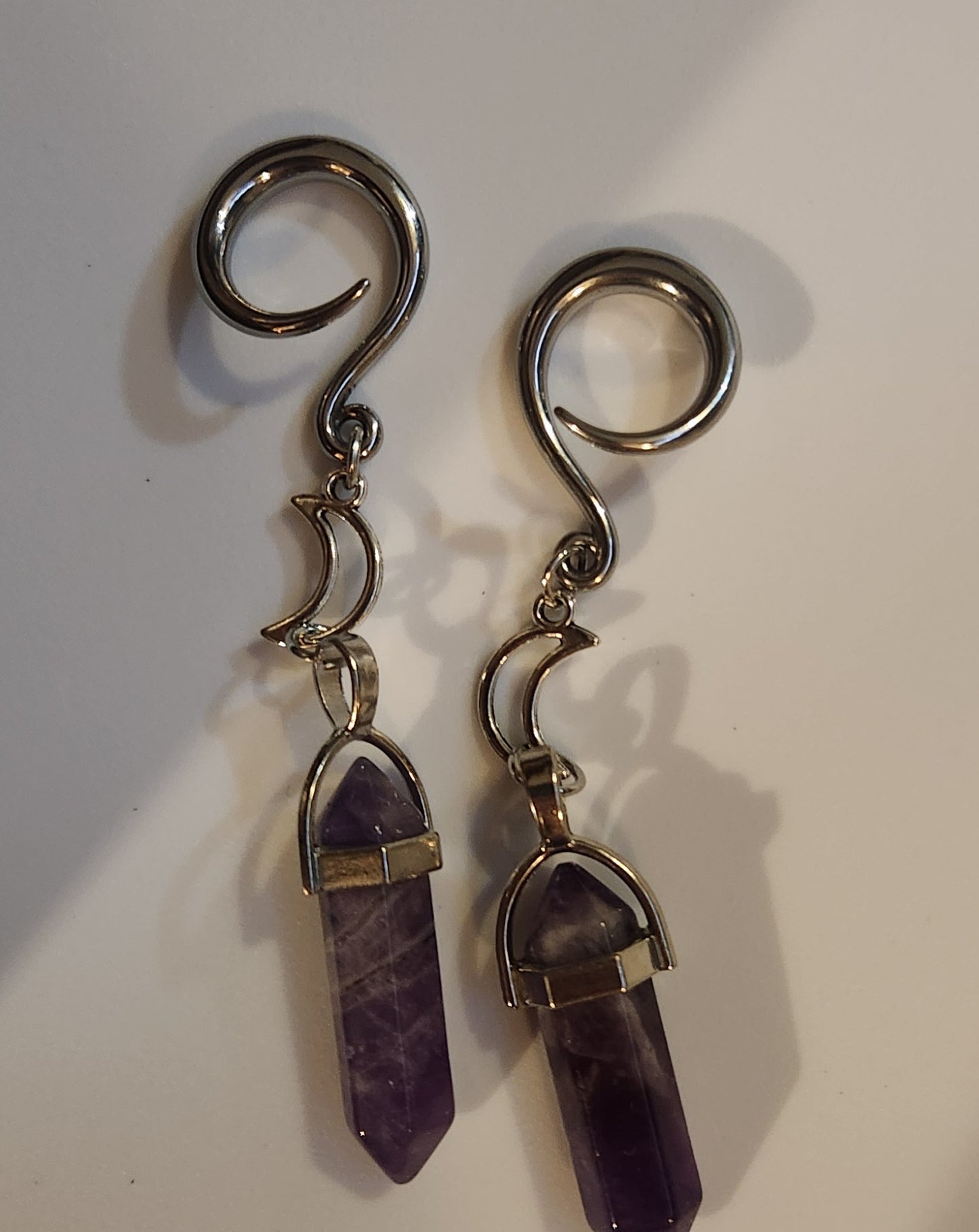 🔮Small amethyst ear weights🔮