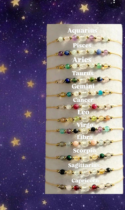 🌟 Zodiac Astrology Crystal Bracelets 🌟