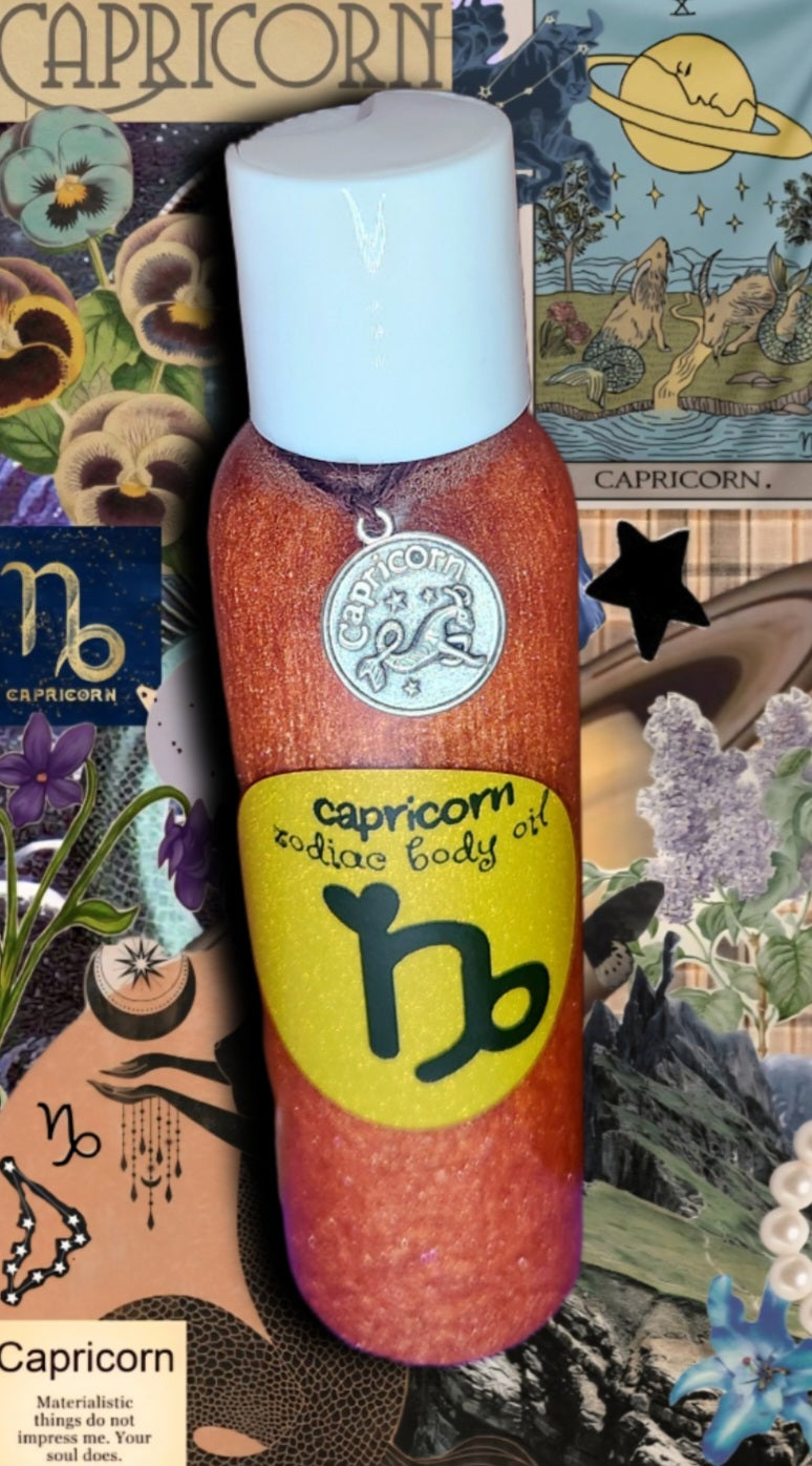 ♑️ Sparkly capricorn zodiac body oil ♑️
