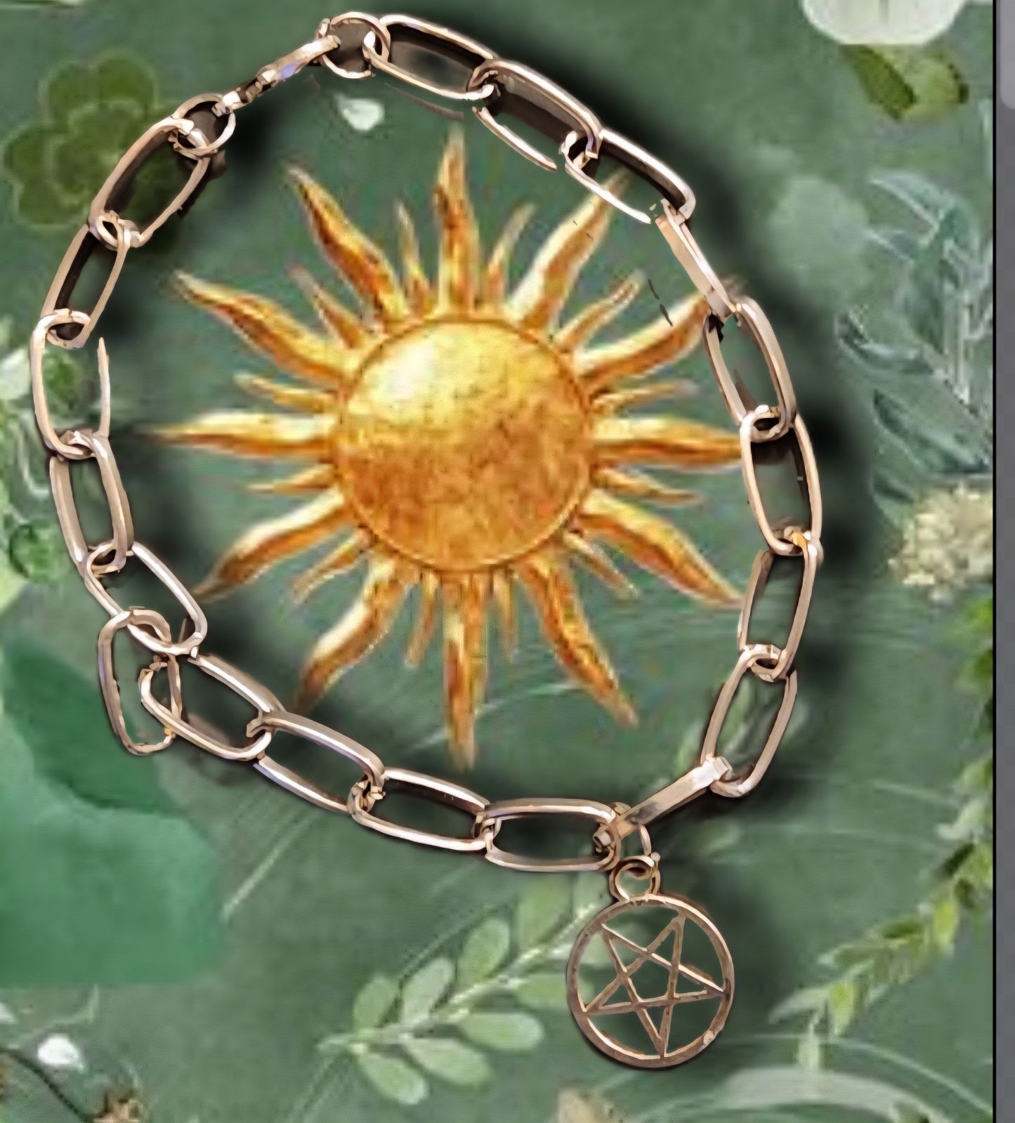 𖤐pentagram/satanic bracelet𖤐