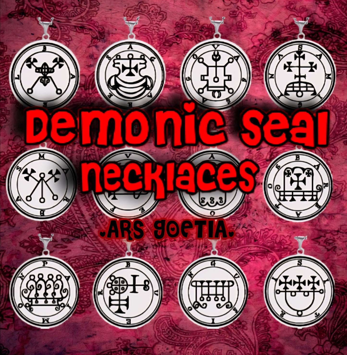 ☆Demonic Seal Necklace (ars goetia / goetian / solomonic)☆