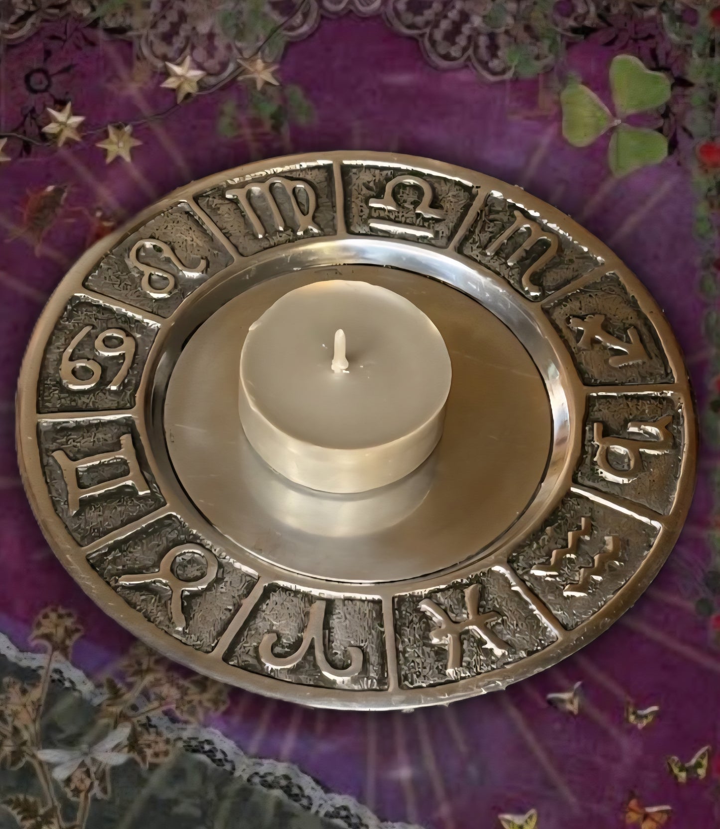 ⭐️✨️Metal Zodiac Burning/Candle Plate⭐️✨️