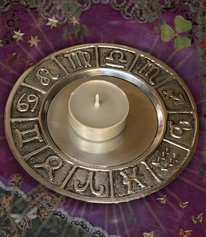 ⭐️✨️Metal Zodiac Burning/Candle Plate⭐️✨️