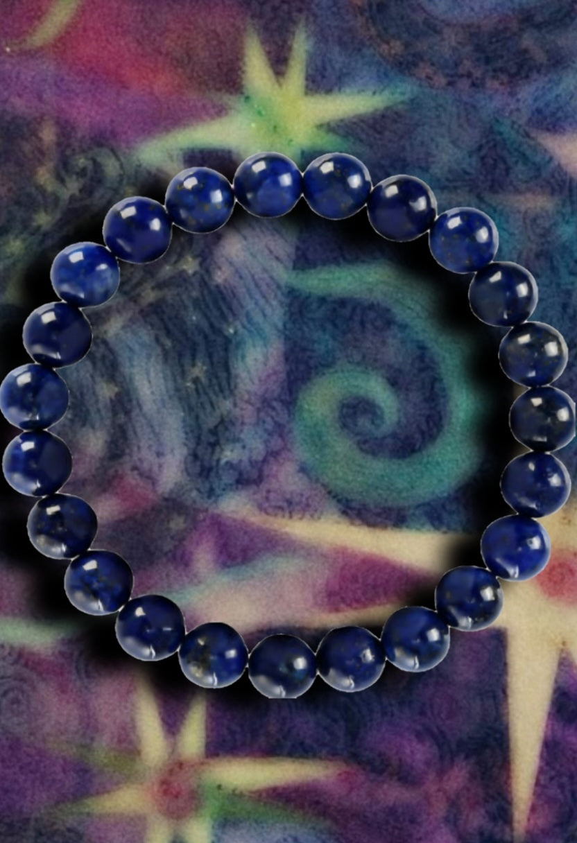 ✨️⭐️Authentic Lapis Lazuli Bracelet! 6mm and adjustable!!⭐️✨️